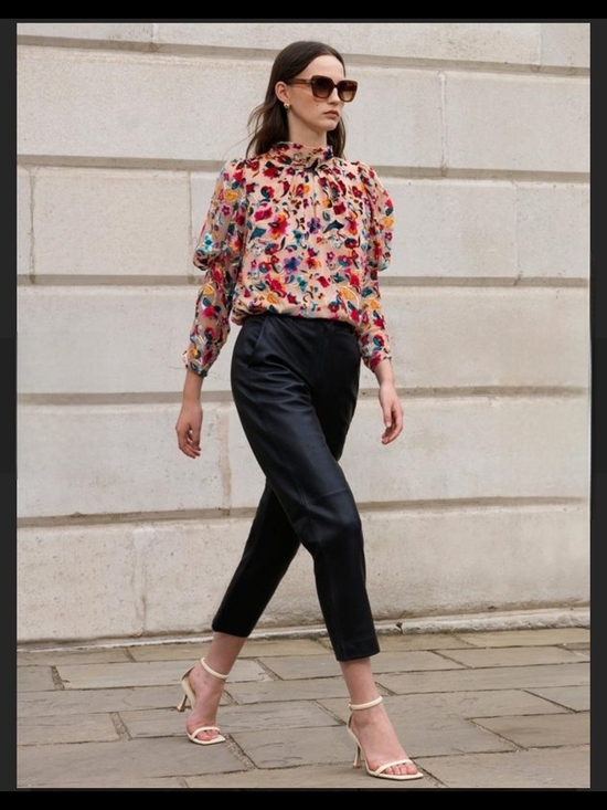 French Connection Tops - French Connection Avery Burnout Floral Velvet Blouse